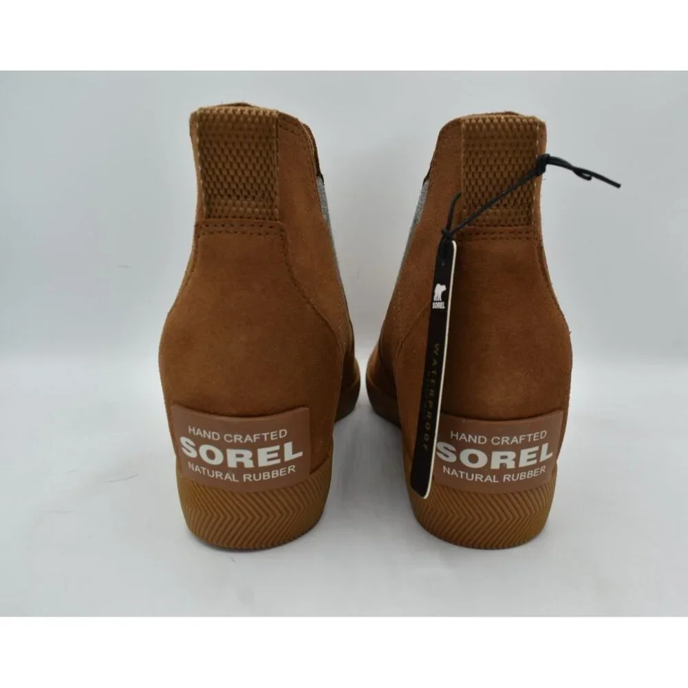 Sorel Womens Size 10 Out N About Wedge Velvet Tan Suede Gum 2‎ Waterproof Shoes
